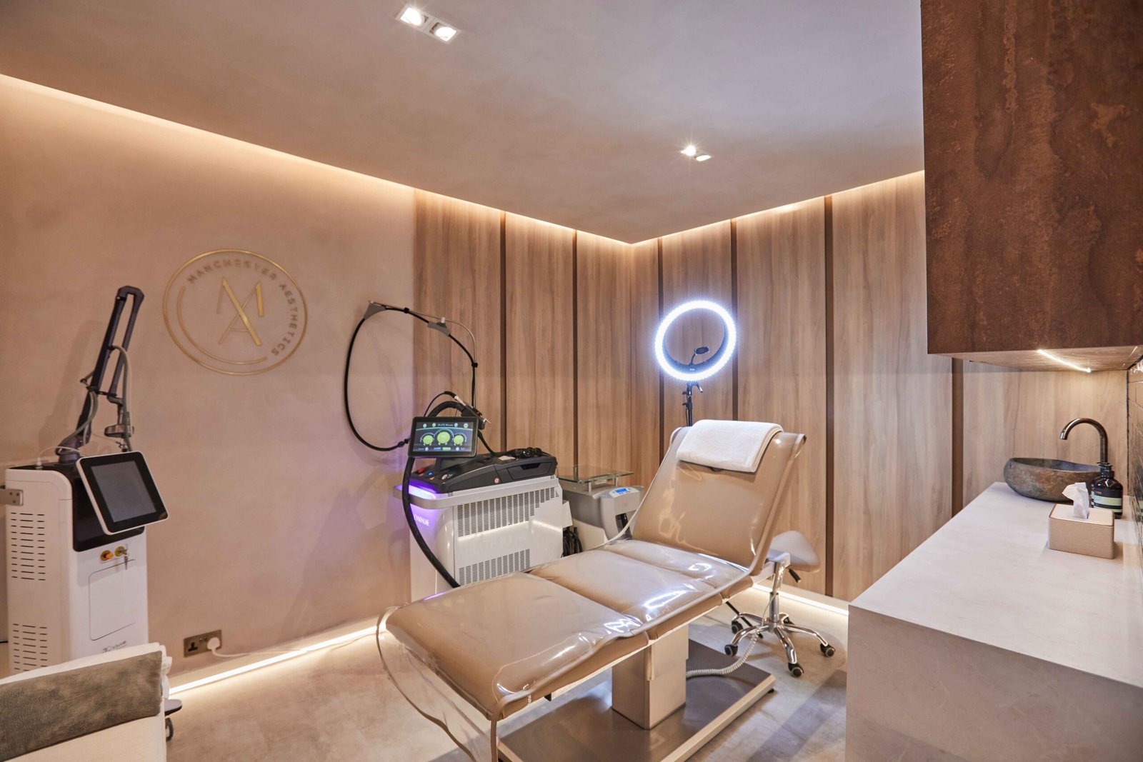 Private laser treatment room at Manchester Aesthetics