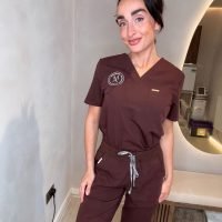 Aesthetic clinic staff member uniform